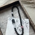 New Chinese Style | Sandalwood, Rose Stone, White Jade 8mm