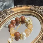 Baroque Palace Retro Series | Jinsha Stone Yellow Gum Flower 17-18