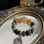 Harry Potter Series - Hufflepuff Yellow Tower Crystal Yellow Gum Flower Yellow Tiger Eye Silver Shine Stone Gold Obsidian