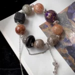 -21mm Lacquer Bead Thousand Layer Ghost 16-18 Agarwood