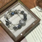 White crystal gray moonlight pearl 12mm