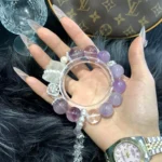 【 High end design 】White Crystal Lavender Purple Water Bolivia Purple Water 15-16