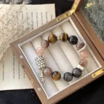 Silver Shine Stone Black Gold Super Yellow Tiger Eye 14mm