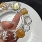 15-16 Gold Lithium Mica White Crystal Yellow Gum Flower Red Gum Flower Powder Crystal Lemon Crystal Red Agate