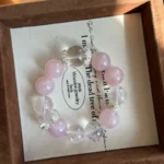 Top bead 19mm powder crystal 15-16mm