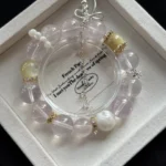 Pink crystal gold lithium mica snowflake ghost 12-13