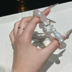 Pink Crystal White Crystal Snow Ghost 12-13mm