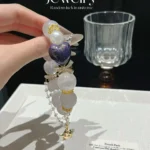 Purple rabbit hair 15-16mm