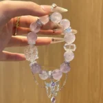 Amethyst and White Crystal 12-13mm