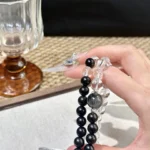 Sandalwood white crystal black hair crystal 6-10mm