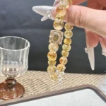 High quality yellow tower crystal gold tiger eyes 8-9mm