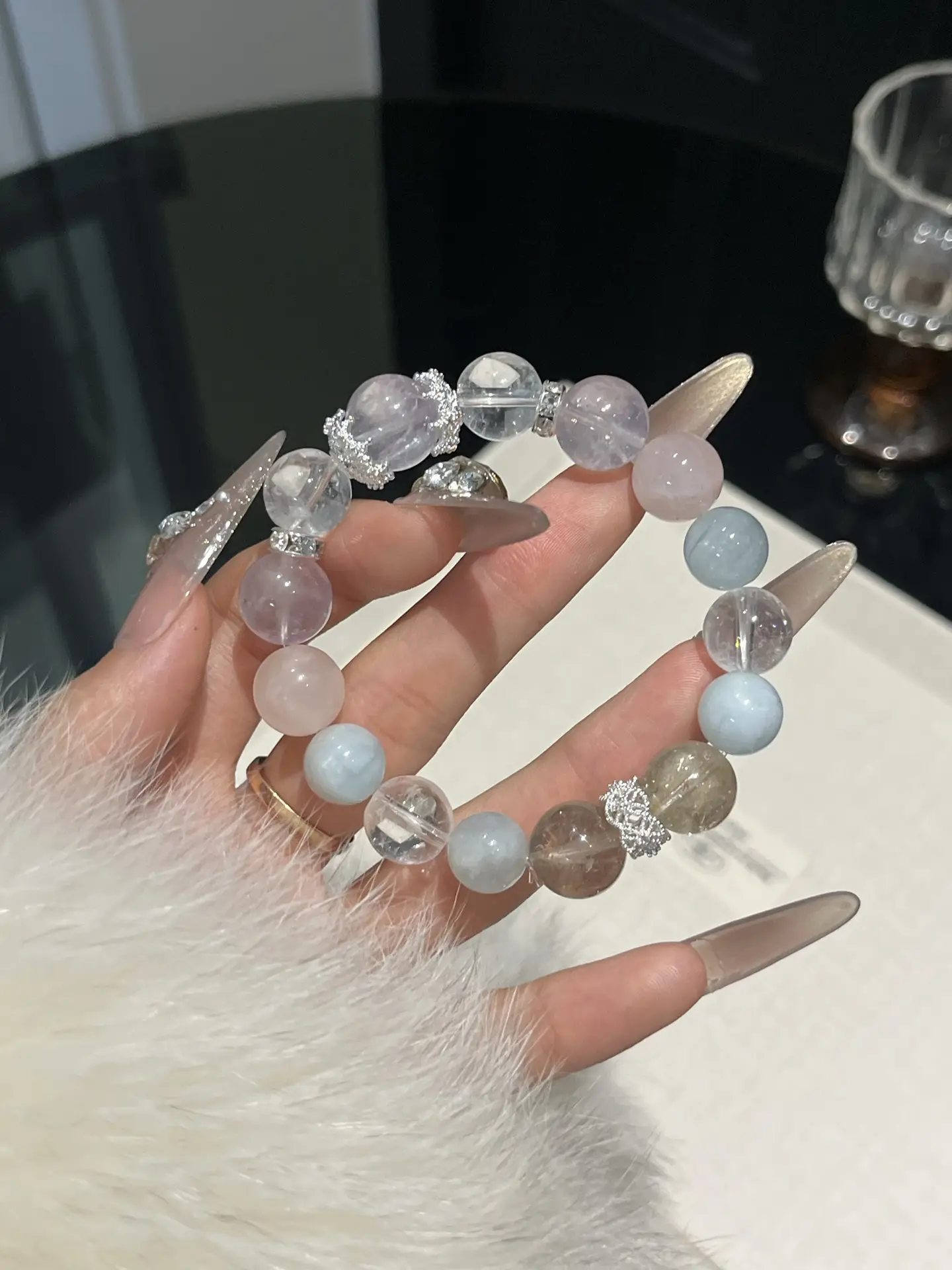 i1747838083819_9720_0_1.webp The Twelve Zodiacs - Virgo ♍ 【 Pink Crystal Sea Blue Treasure Purple Water Golden Hair Crystal 11- - Image 1