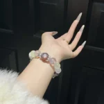 [Chinese Zodiac - Chenlong] 12-15mm yellow crystal powder crystal purple water mouth purple lithium mica