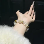 [Chinese Zodiac - Goat] 12-13mm Strawberry Crystal Yellow Crystal White Crystal Golden Tiger Eye