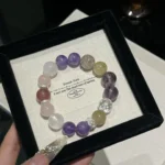 [Chinese Zodiac - Rat] Black Gold Super Gold Hair Crystal Purple Crystal Powder Crystal Strawberry Crystal 12-13mm