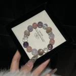 [Zodiac Animals - Ugly Ox] Amethyst Strawberry Crystal Moonlight White Crystal 12-13mm