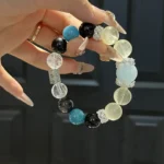 [Chinese Zodiac - Monkey] 12-14mm Sea Blue Treasure Yellow Crystal Tianhe Stone Obsidian White Crystal