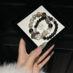 Obsidian, Black Gold, Ultra White Crystal, Tea Crystal, 8-12mm