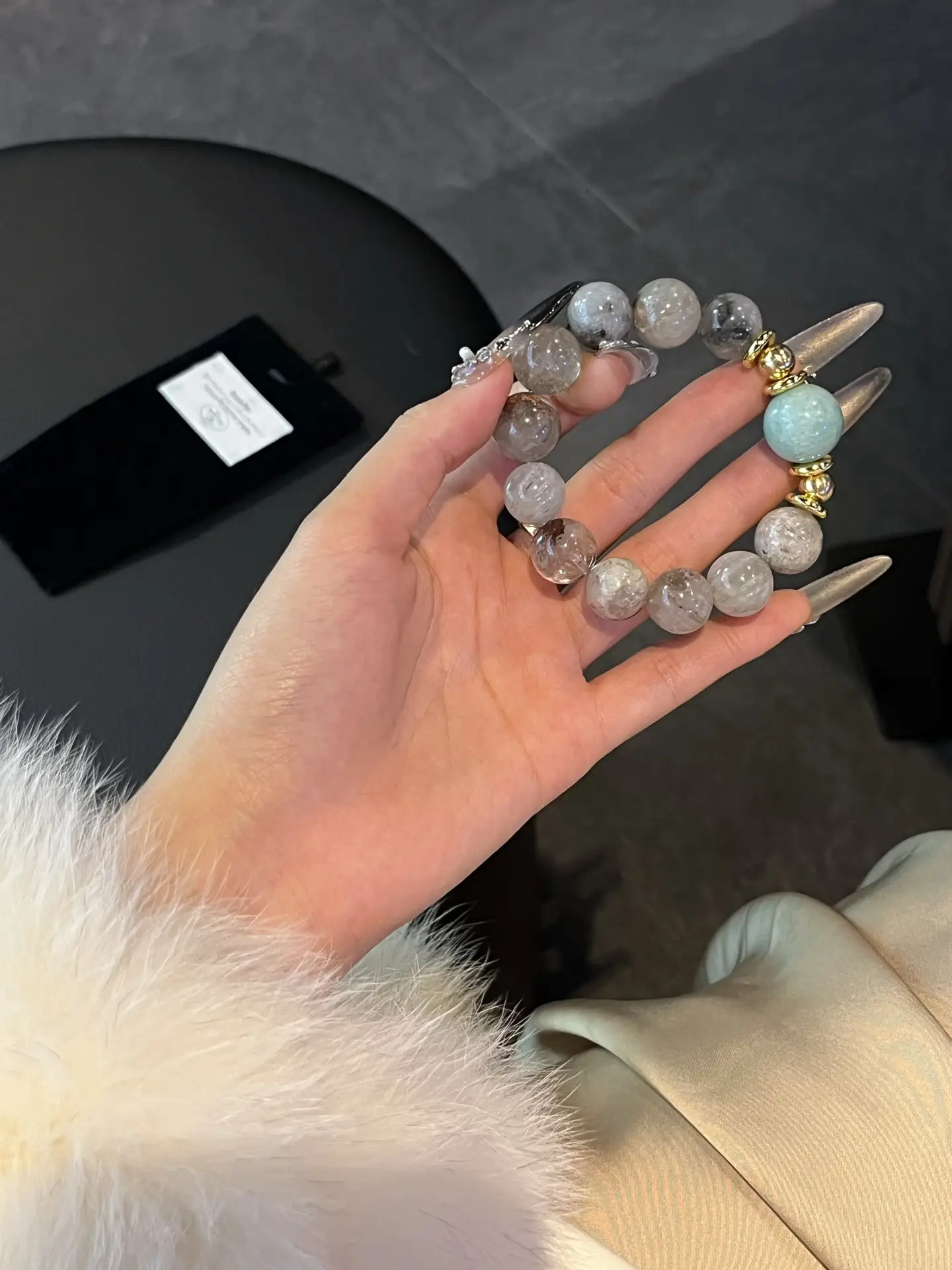 i1748572201404_6220_0_1.webp Dragon Boat Festival 618 Double Festival 1 ️⃣ six ️⃣ eight ️⃣ two piecesHair Crystal Ghost Rabbit Hair Tianhe Stone 14-17mm - Image 1