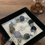 Dragon Boat Festival 618 Double Festival 1 ️⃣ six ️⃣ eight ️⃣ two piecesThousand layer ghost silver glitter amethyst powder crystal 15-16mm