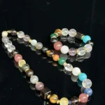 【 Crystal Necklace 】 White Crystal Powder Crystal Tea Crystal Strawberry Crystal Purple Crystal Yangqi Stone Gold Lithium Mica Purple Lithium Mica Gray Moonlight Tea Crystal Golden Tiger Eye Blue Crystal Tianhe Stone Moonlight Shine Stone Agate White Ghost Cliff 10-12mm