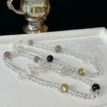 The Twelve Constellations, Double Circles, Taurus ♉ White crystal, blonde crystal, gold lithium mica, black mica