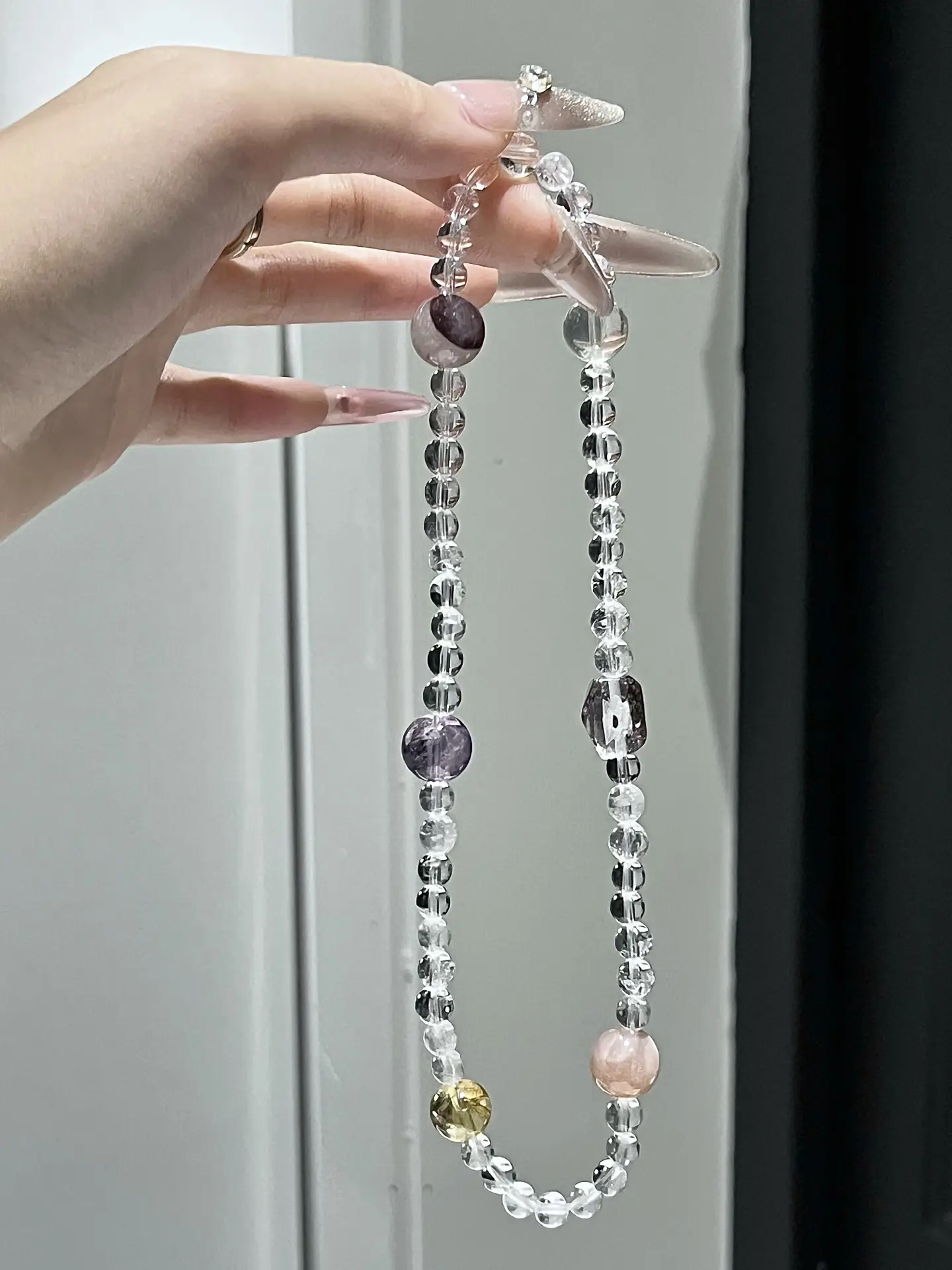 i1753974092435_2457_0_1.webp The Twelve Constellations Double Circles Leo ♌ 6-12mm white crystal gel flower purple - Image 1