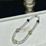 Crystal necklace 8-12mm Xiuyu yellow crystal amethyst yellow tiger eye red agate