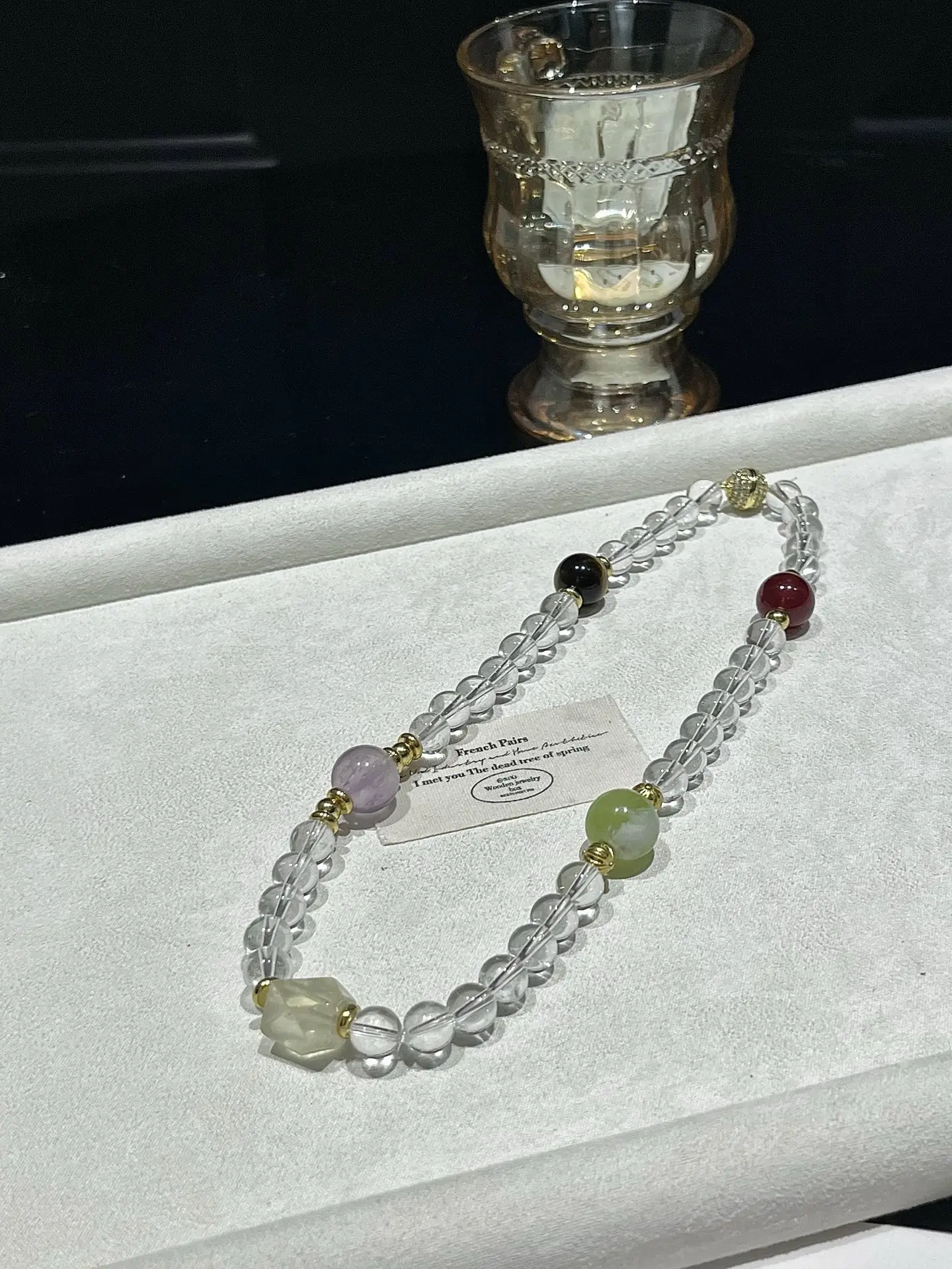 i1753974519801_423_0_1.webp Crystal necklace 8-12mm Xiuyu yellow crystal amethyst yellow tiger eye red agate - Image 1