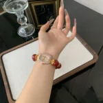 Qixi limited benefit crystal watch vermilion 16mm