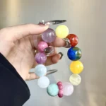 Crystal Most Treasure - Amethyst Sea Blue Treasure White Ghost Purple Lithium Radiant Powder Crystal Yellow Fluorite Earth Agate 15-18mmDragon scale agate