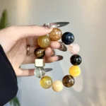 Red Gum Flower Yellow Gum Flower Blue Tiger Eye Yellow Tiger Eye Green Fluorite Calcite Obsidian Yellow Marble