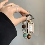 [Crystal Watch] White Crystal Tianhe Stone Agarwood 14-15mm