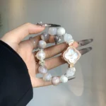 【 Crystal Watch 】 Sakura Agate Bead White Ghost 12-13mm