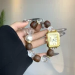 【 Crystal Watch 】 Agarwood White Crystal Beads 15-16mm