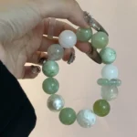 White Snowflake Ghost Green Crystal Xiuyu White Ghost 14-16mm