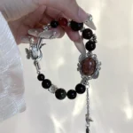 Red Gum Flower Four Seasons Ghost Agate Garnet 8-13mm