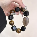 Yellow Tiger Eye Sandalwood Tea Crystal 18-19mm