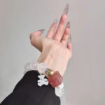 Strawberry Crystal Square Sugar Powder Crystal White Ghost Calcite