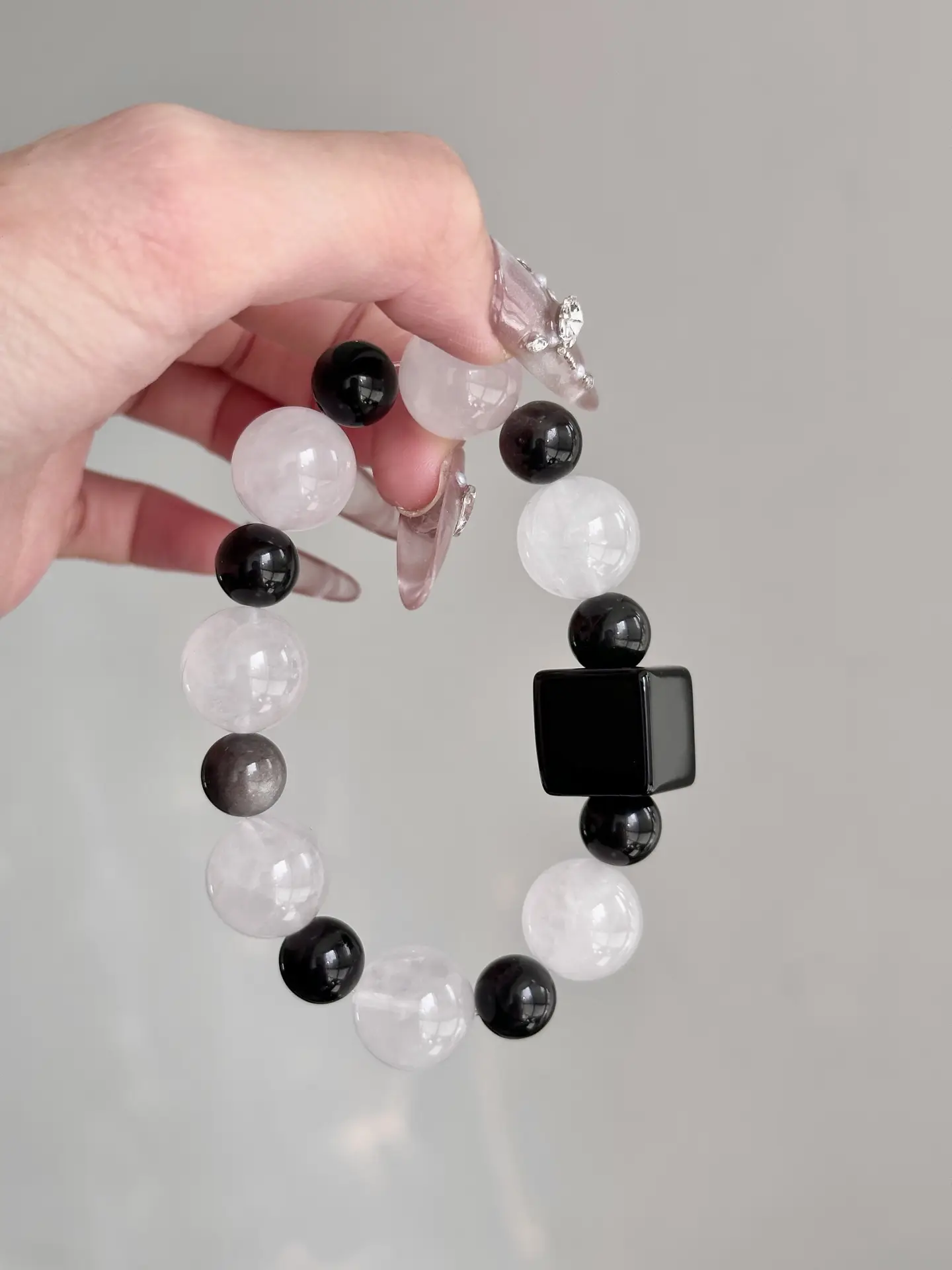 i1757939824389_4018_0_1.webp Pink crystal silver glitter 8-15mm - Image 1