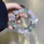 Pink crystal green fluorite 12-14