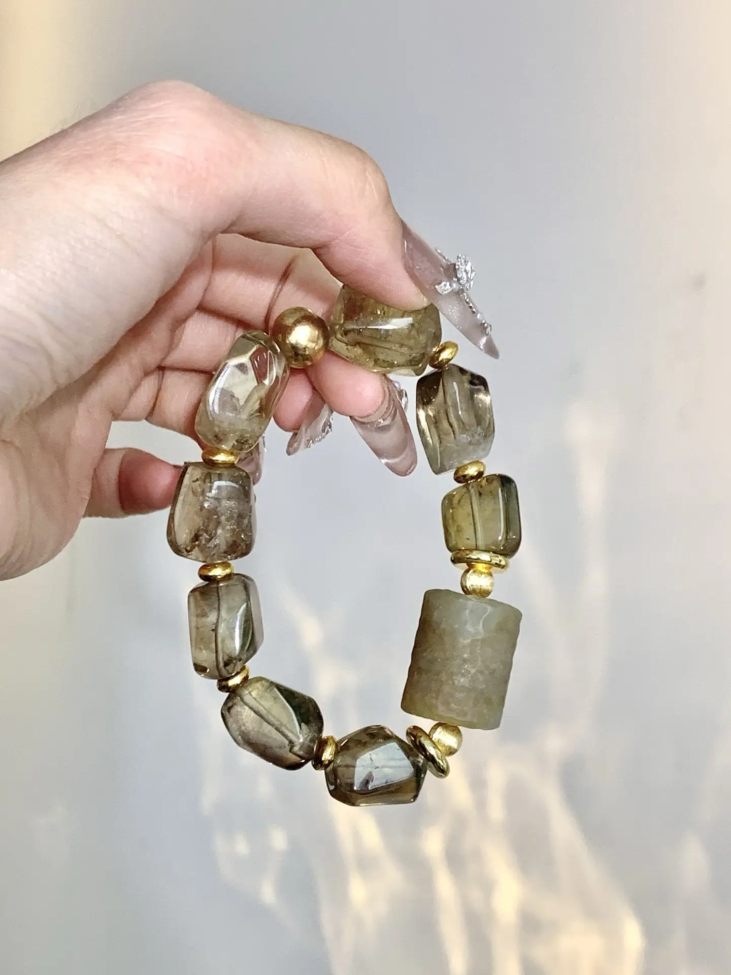 i1757941454647_1724_0_1.webp Hotan Jade Tea Crystal Original Stone with Shape (Do not mind if the edges are irregular in size and shape) - Image 1