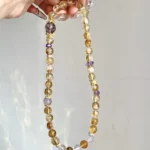Yellow Tower Crystal Purple Crystal 8-9mm